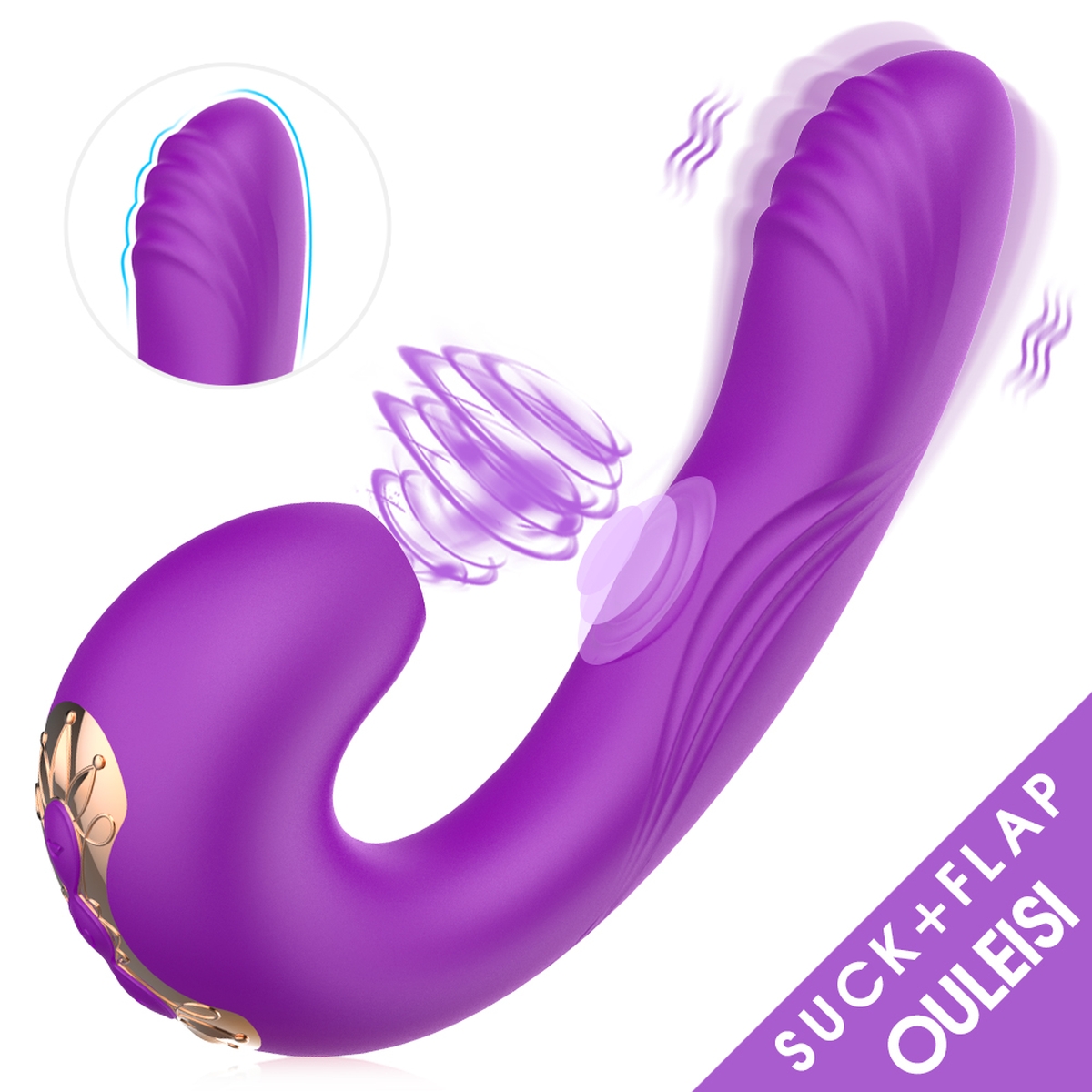 Aiersha Soraka Purple - The Dual-Action Flutter & Vibration Toy