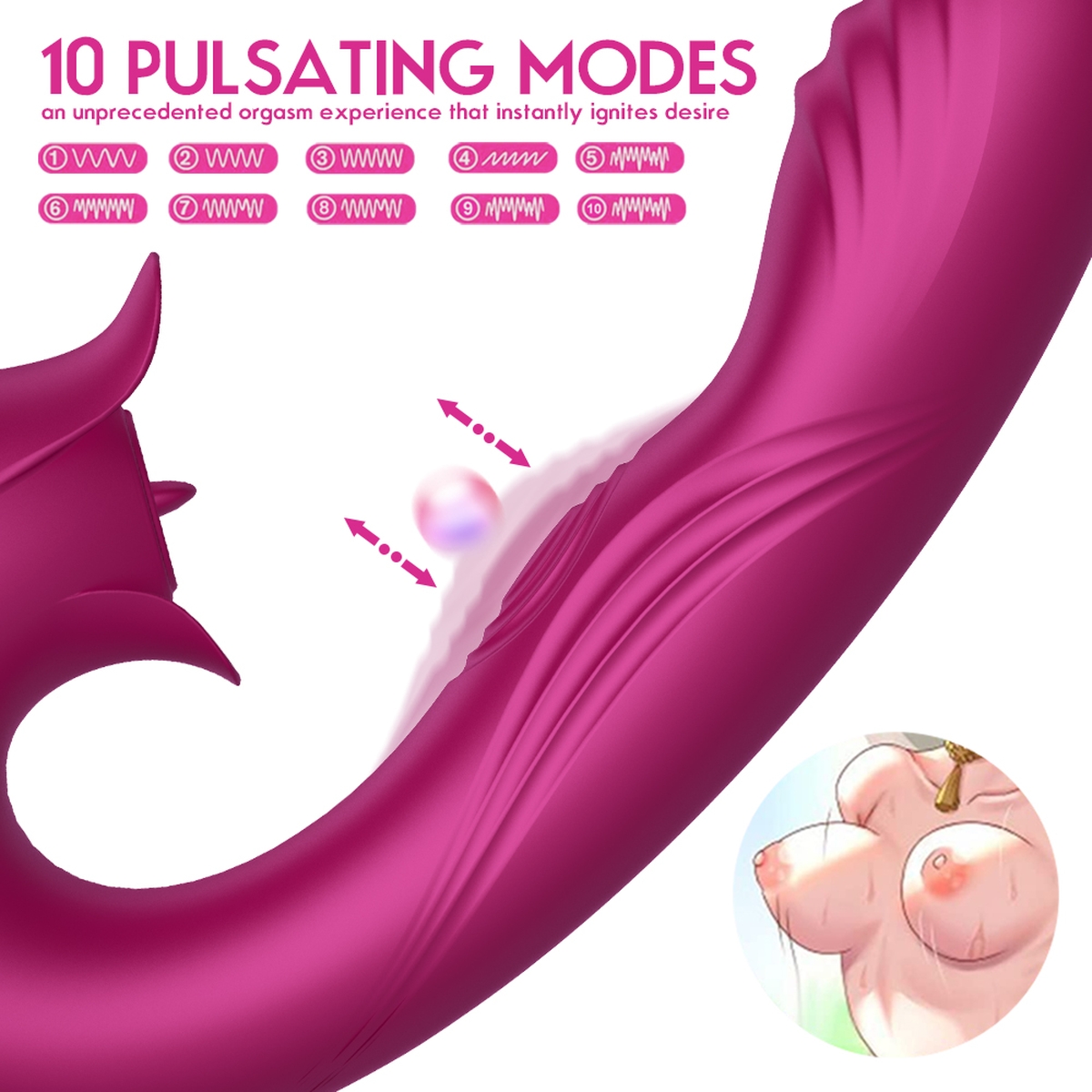 Aiersha Orissa: The Licking & Flapping Vibrator in Purple Red