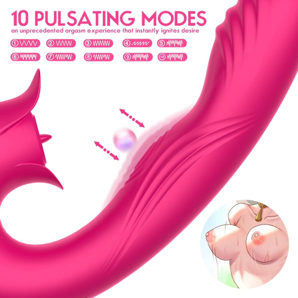 Aiersha Orissa - The Licking & Flapping Vibrator in Rose Pink