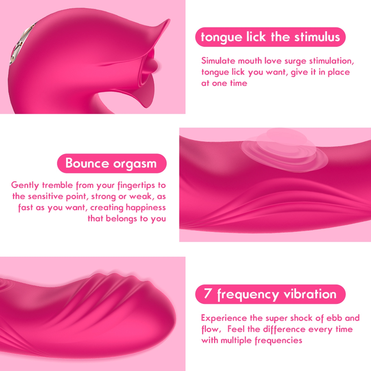 Aiersha Orissa - The Licking & Flapping Vibrator in Rose Pink