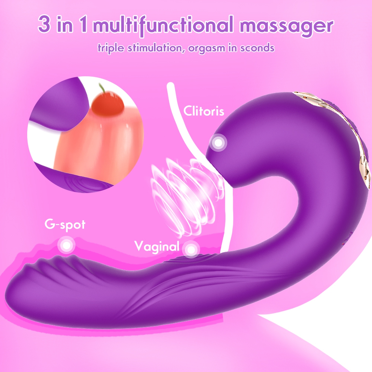 Aiersha Soraka Purple - The Dual-Action Flutter & Vibration Toy