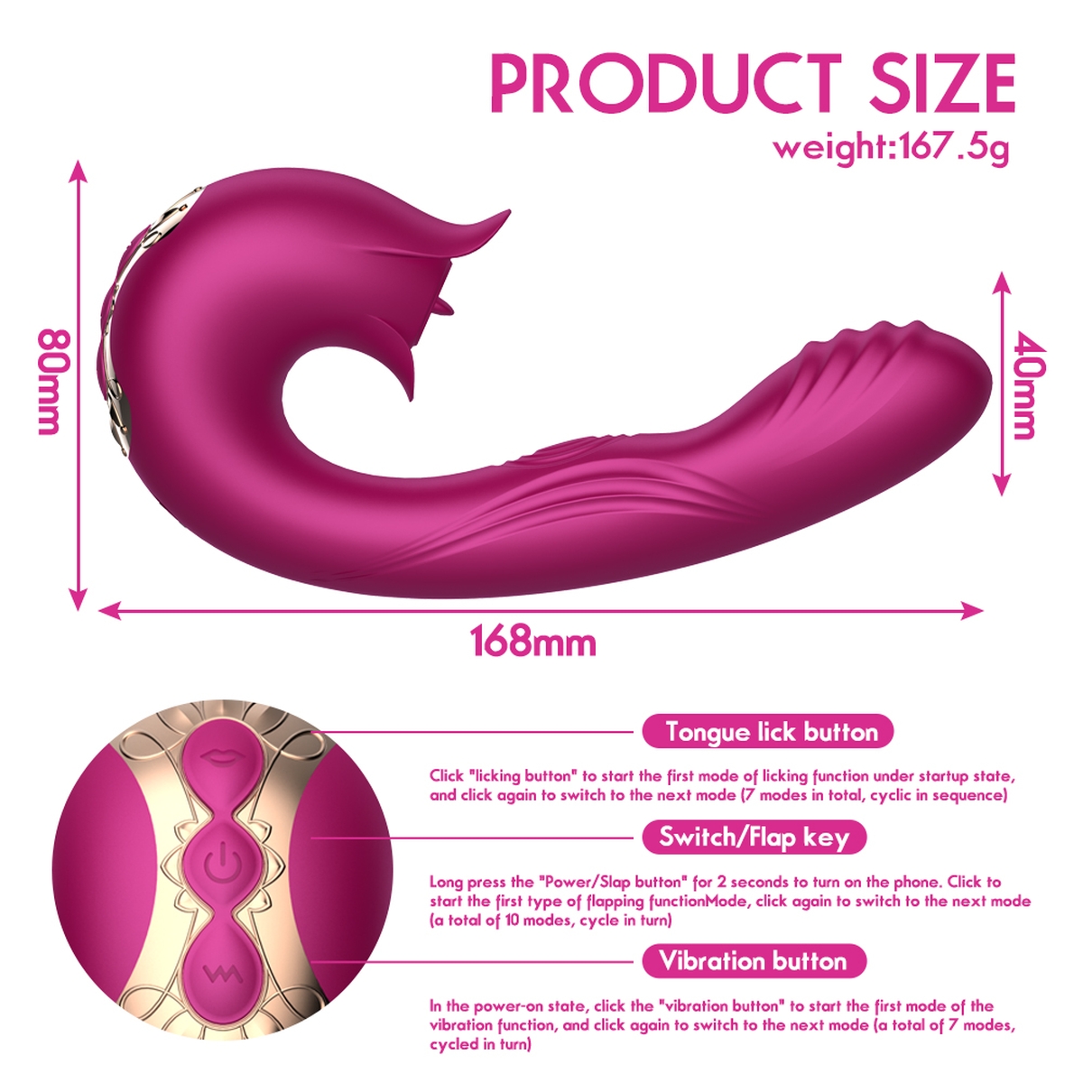 Aiersha Orissa: The Licking & Flapping Vibrator in Purple Red