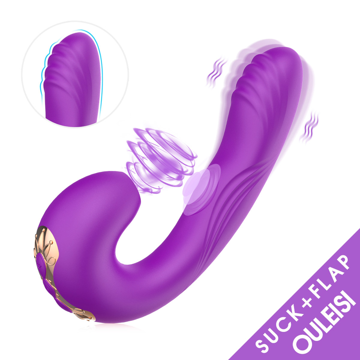 Aiersha Soraka Purple - The Dual-Action Flutter & Vibration Toy