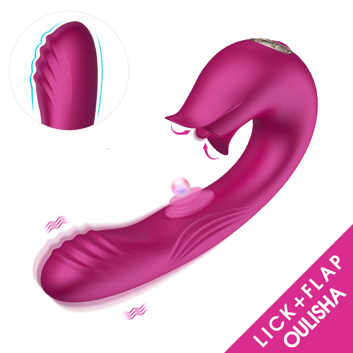 Aiersha Orissa: The Licking & Flapping Vibrator in Purple Red