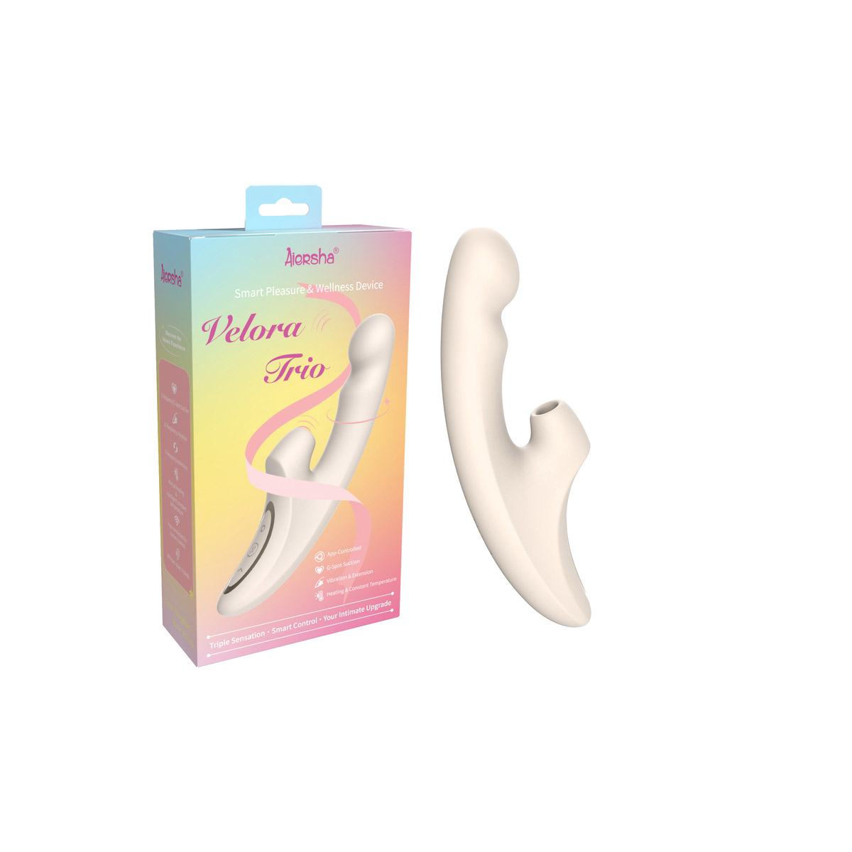 Aiersha Velora Trio Vibrator Smart G-Spot Suction, Vibration, and Heating Device