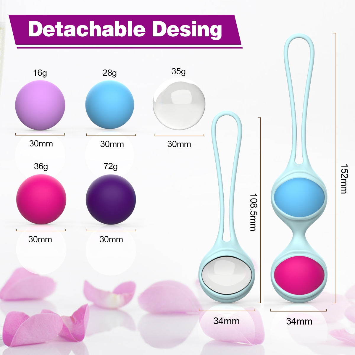 Aiersha Lori-Blue Kegel Ball Set
