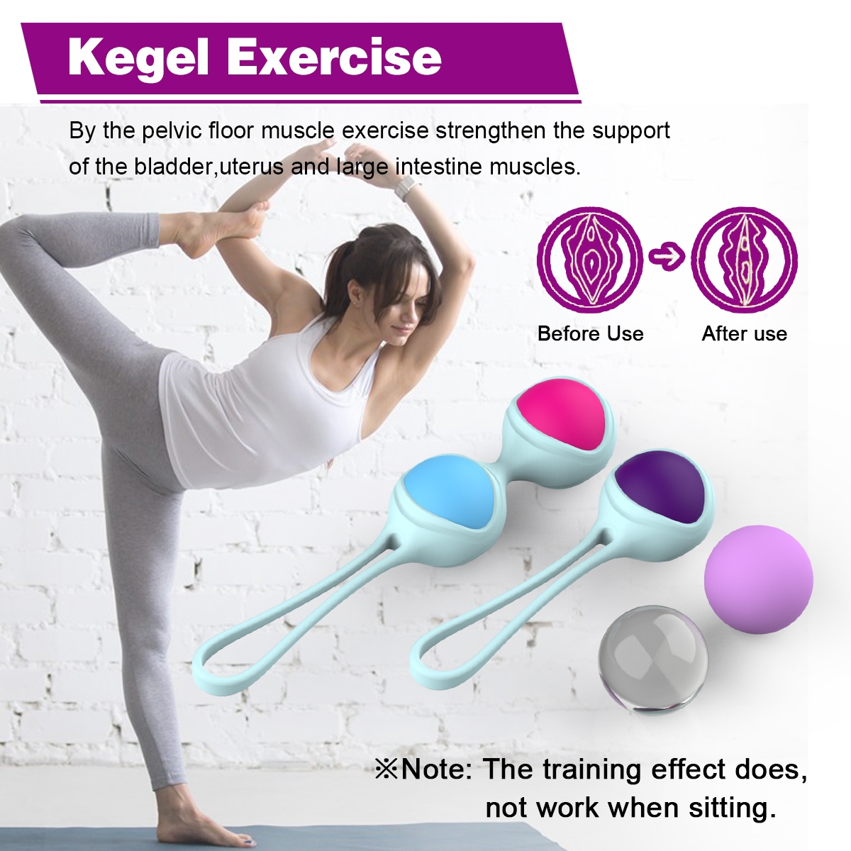 Aiersha Lori-Blue Kegel Ball Set