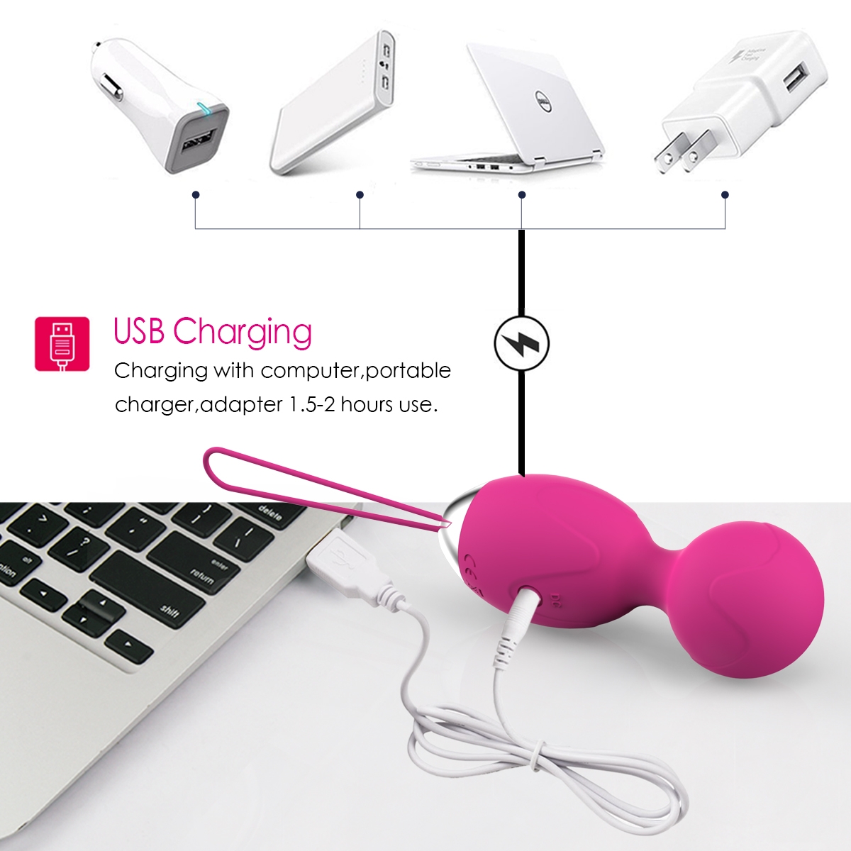 Aiersha Core Balls Rose Red - Imported Motor for Climax & Core Strength