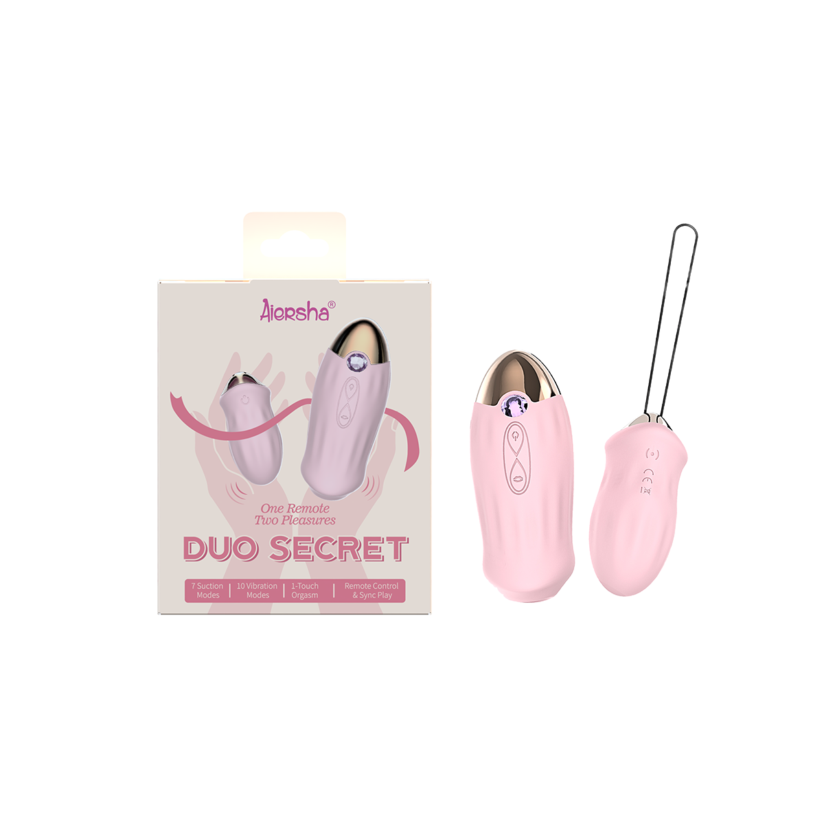 Aiersha Duo Secret Vibrator - Remote Control Clitoral & Insertable Pleasure