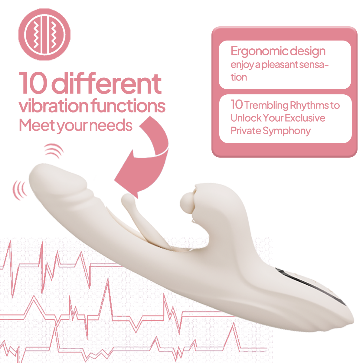 Aiersha Luna Flex Magic Vibrator - Triple-Action Vibration, Twitch & Heat