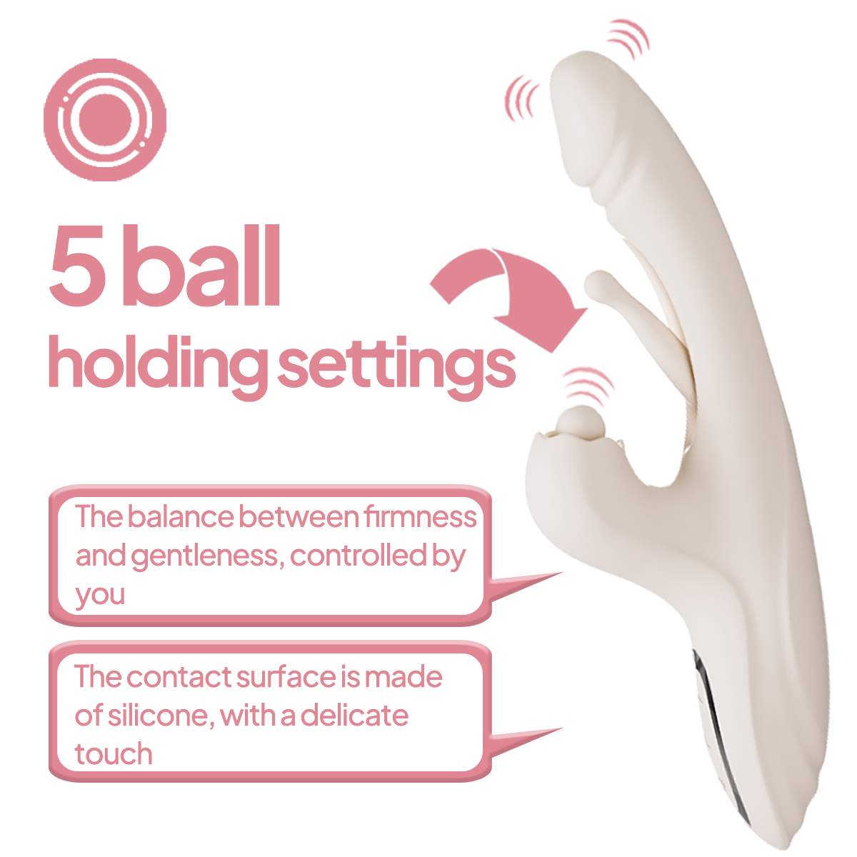 Aiersha Luna Flex Magic Vibrator - Triple-Action Vibration, Twitch & Heat