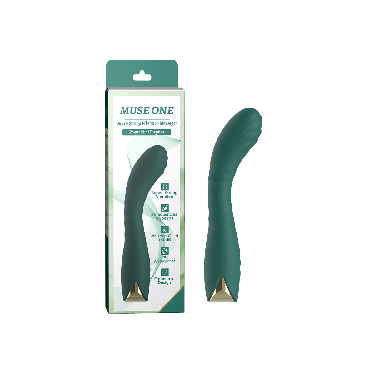 Aiersha MUSE ONE Green: Super-Strong Wand Vibrator & Precision G-Spot Massager