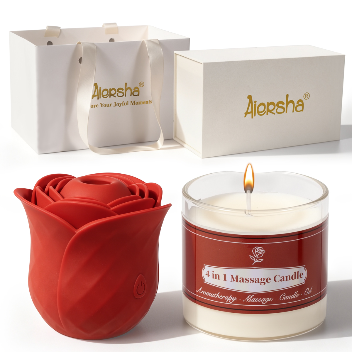 Aiersha Rose Aromatherapy - The Sensual Gift Box for Romance & Relaxation