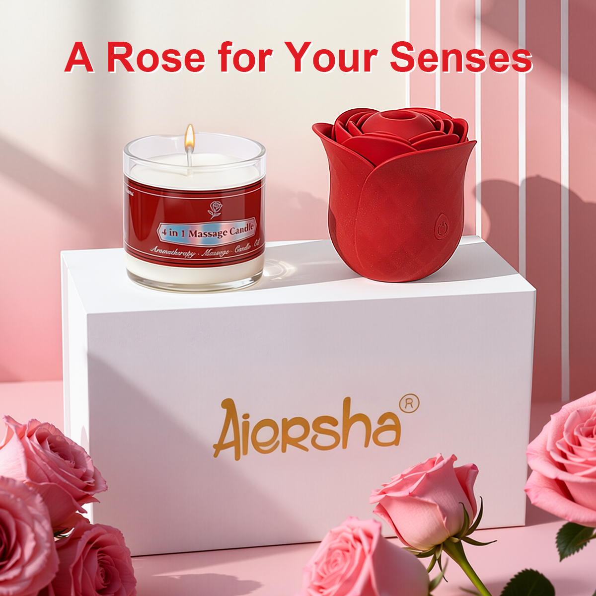 Aiersha Rose Aromatherapy - The Sensual Gift Box for Romance & Relaxation