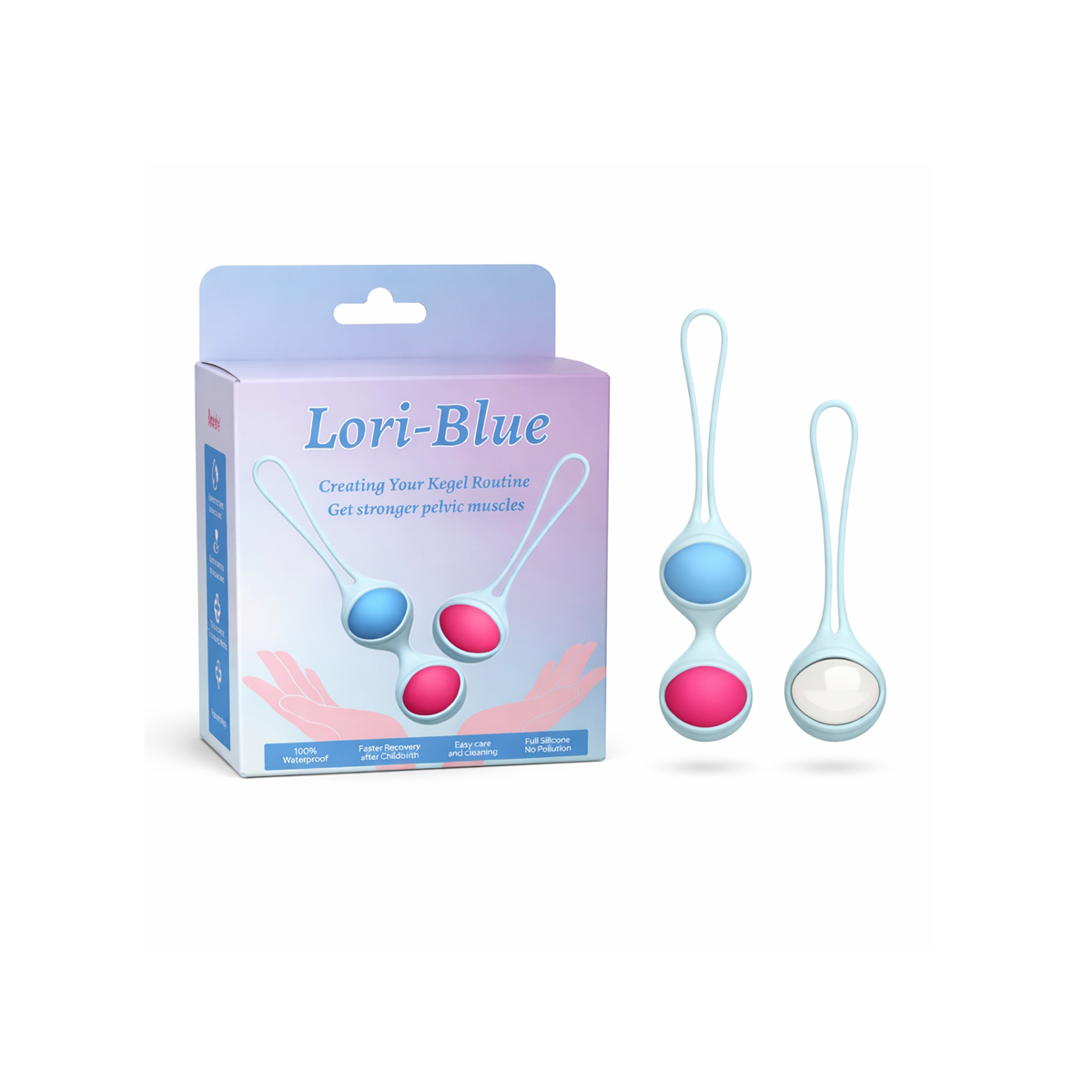 Aiersha Lori-Blue Kegel Ball Set - Maximize Your Pelvic Floor Strength