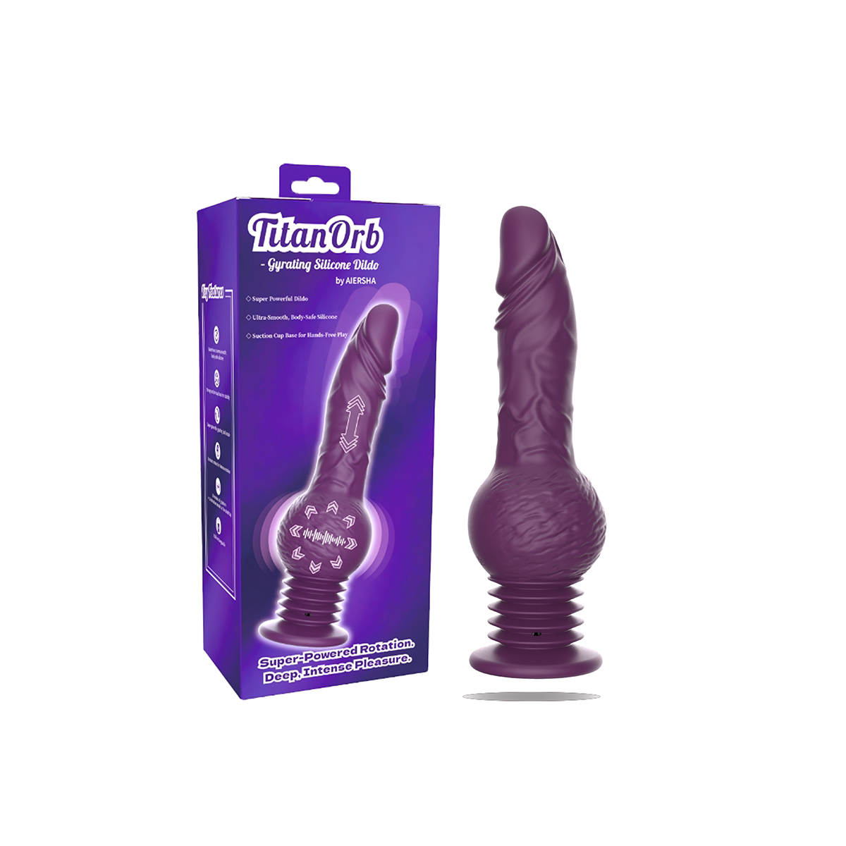 Aiersha TitanOrb - Gyrating Silicone Dildo with Suction Cup