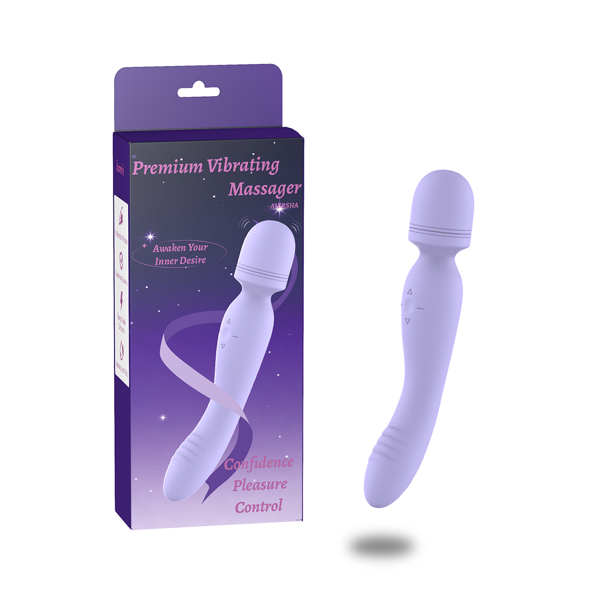 Aiersha Lila Star Lush: Premium Vibrating AV-Wand & G-Spot Massager