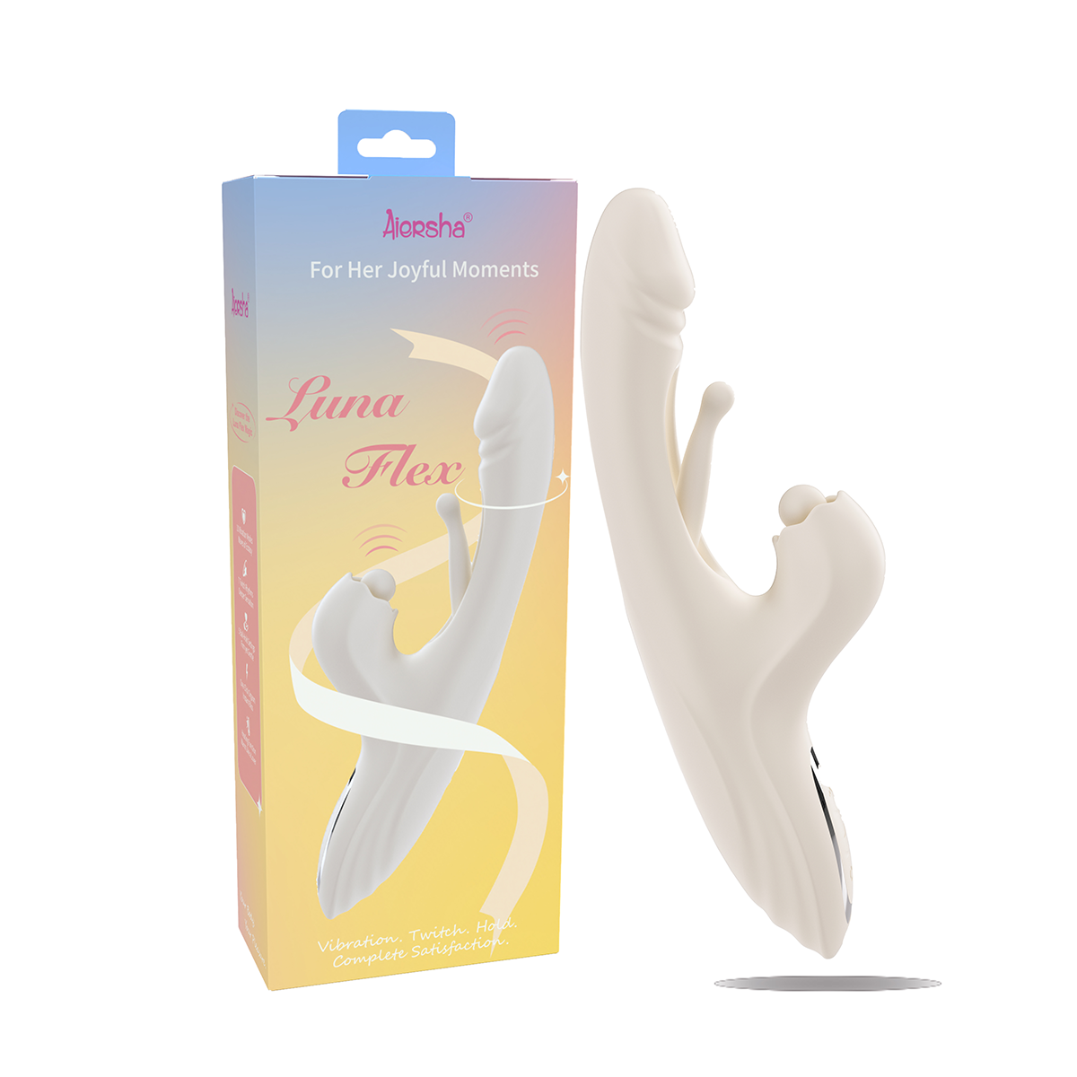 Aiersha Luna Flex Magic Vibrator - Triple-Action Vibration, Twitch & Heat
