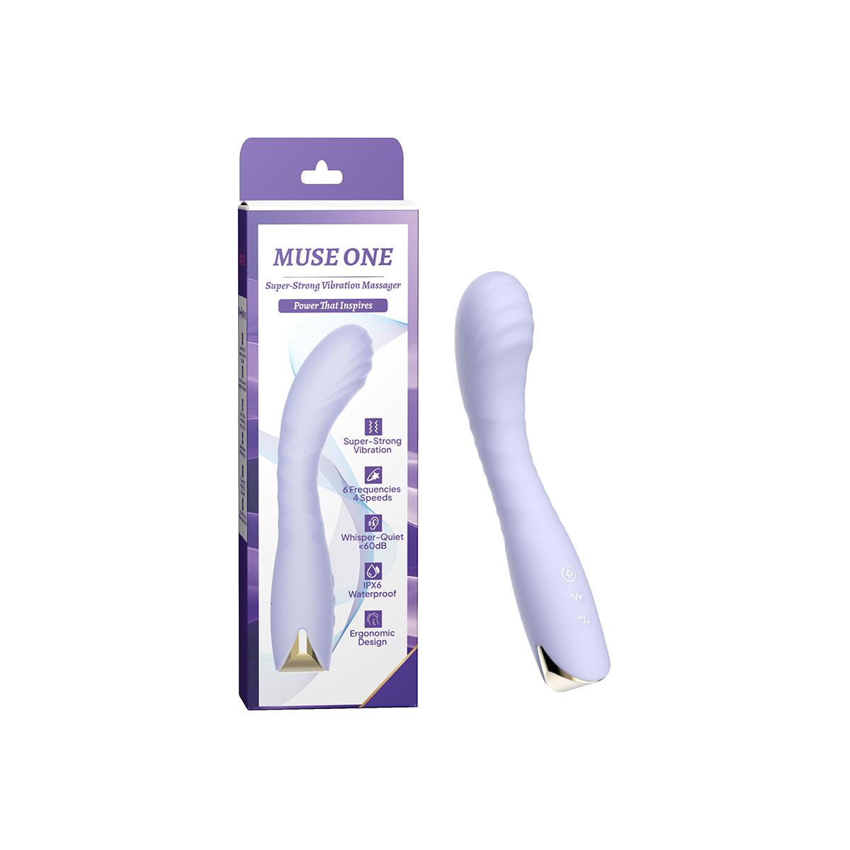 Aiersha MUSE ONE Light Purple: Super-Strong Wand Vibrator & Precision G-Spot Massager