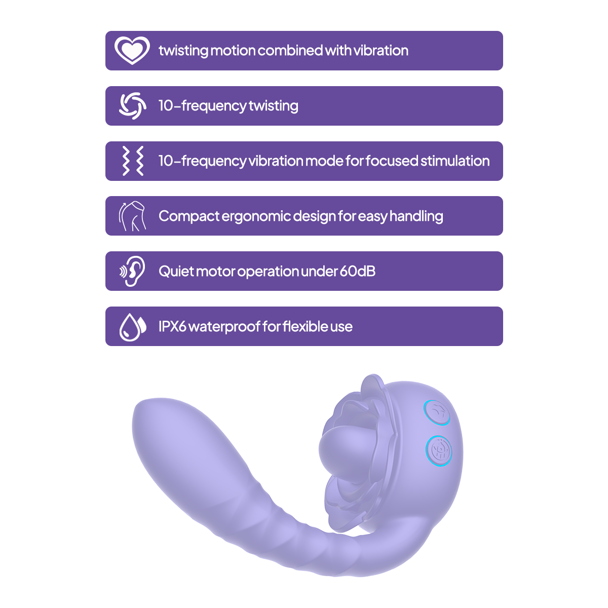 Aiersha Muse Twist: Rose-Tongue Twisting & Vibration G-Spot Massager