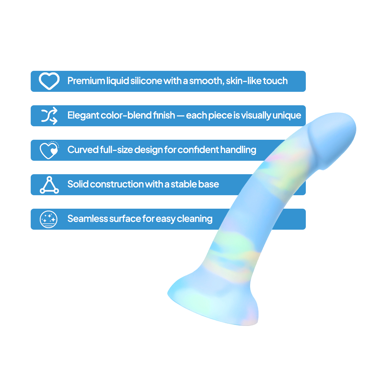 Aiersha ELARA COLOR: Premium Liquid Silicone G-Spot Dildo