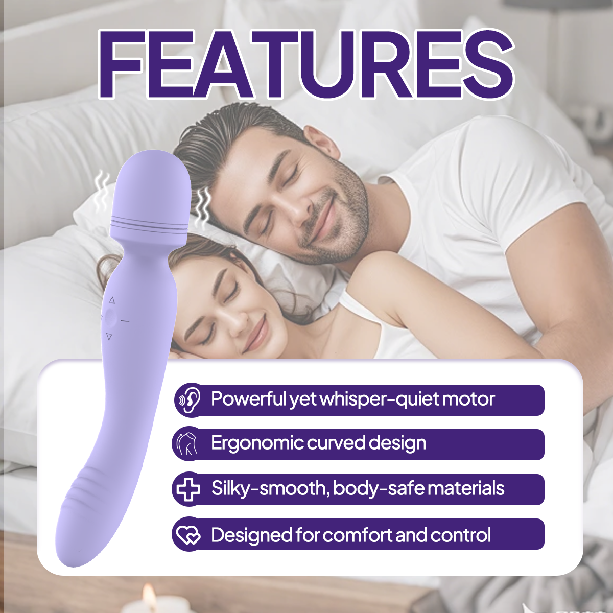 Aiersha Lila Star Lush: Premium Vibrating AV-Wand & G-Spot Massager
