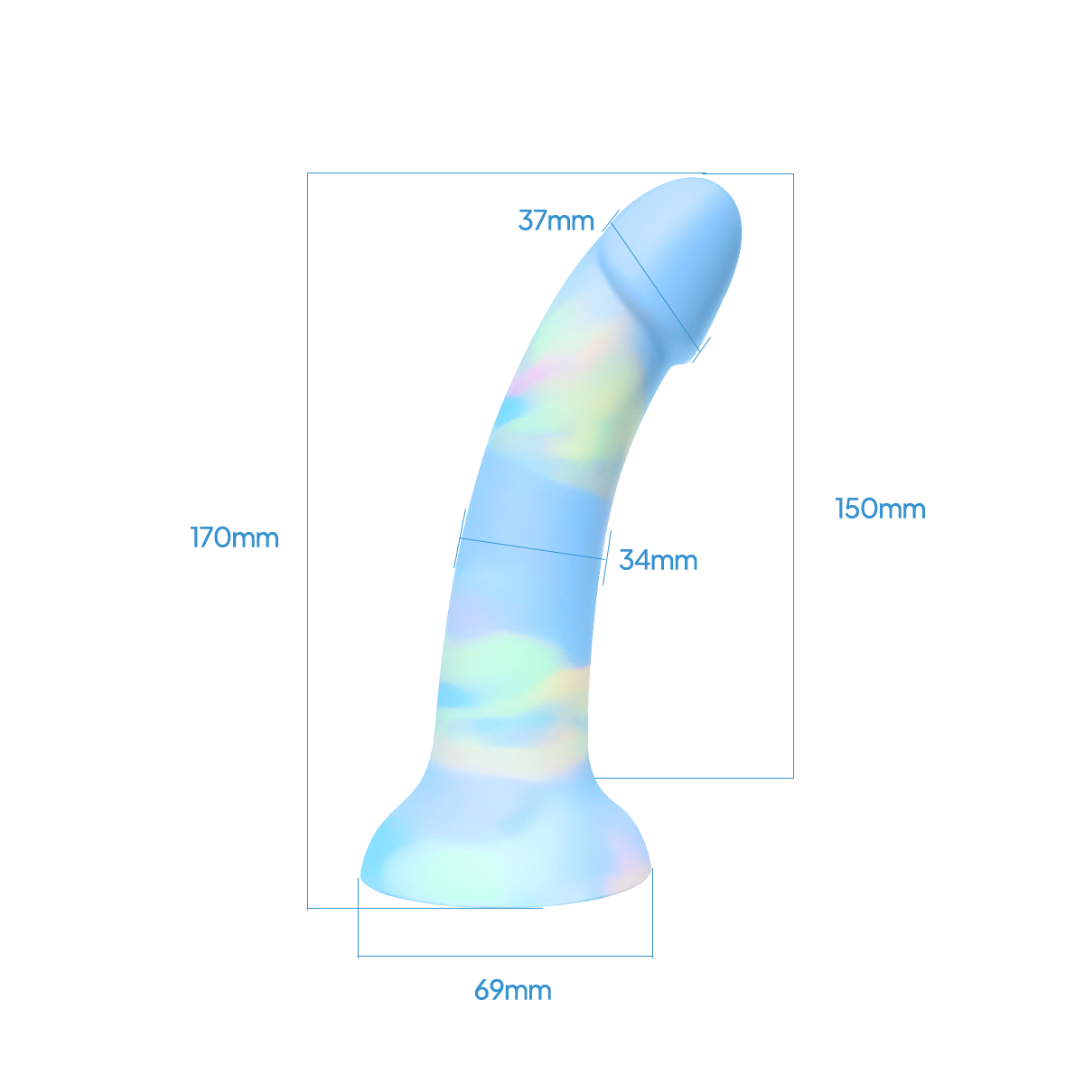 Aiersha ELARA COLOR: Premium Liquid Silicone G-Spot Dildo