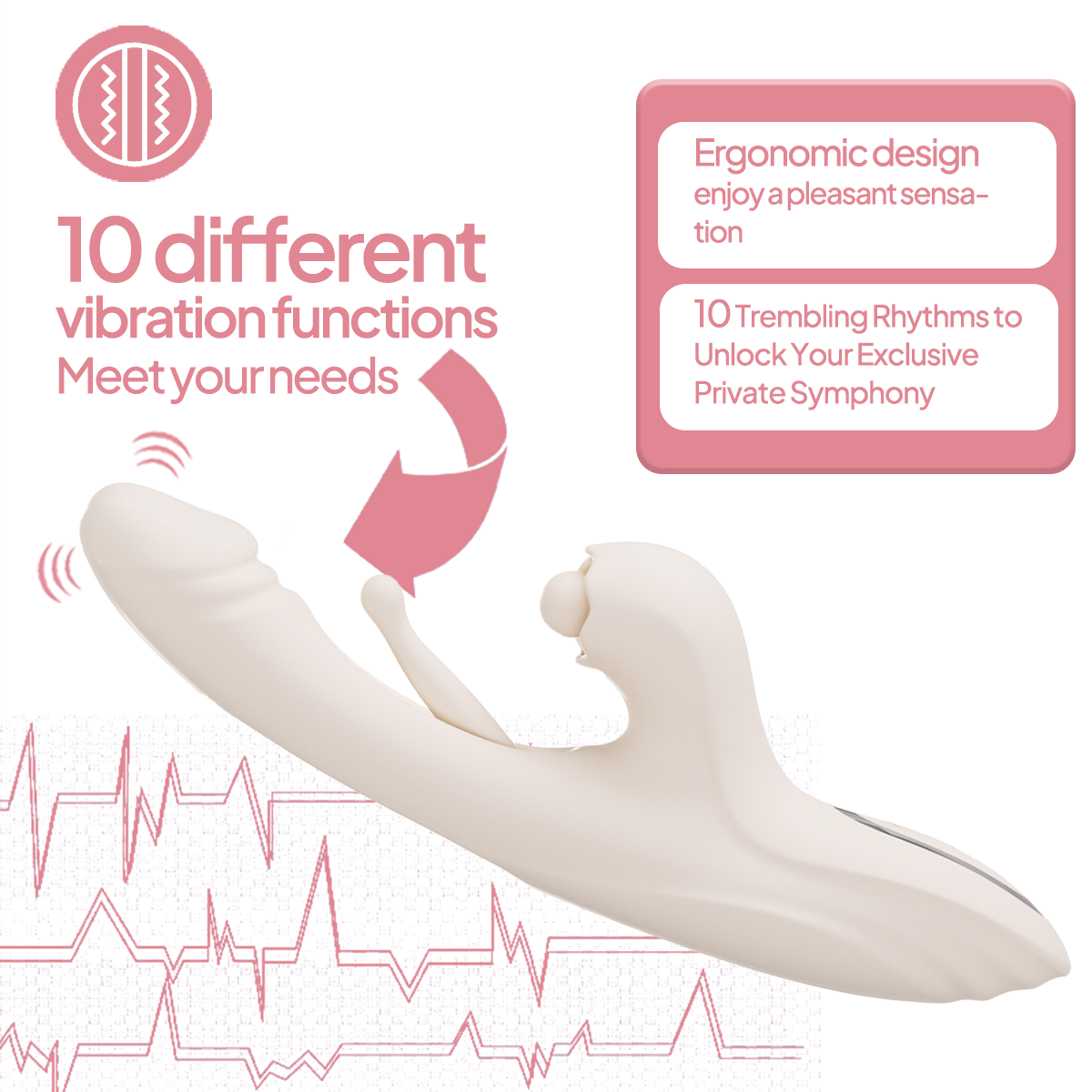 Aiersha Luna Flex Magic Vibrator - Triple-Action Vibration, Twitch & Heat