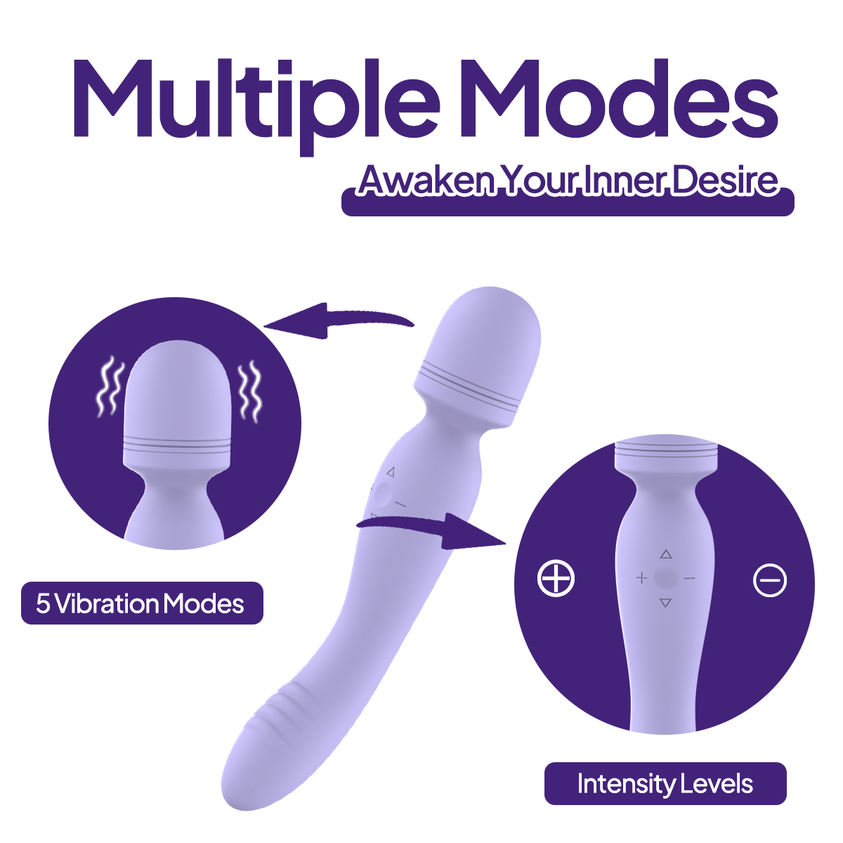 Aiersha Lila Star Lush: Premium Vibrating AV-Wand & G-Spot Massager