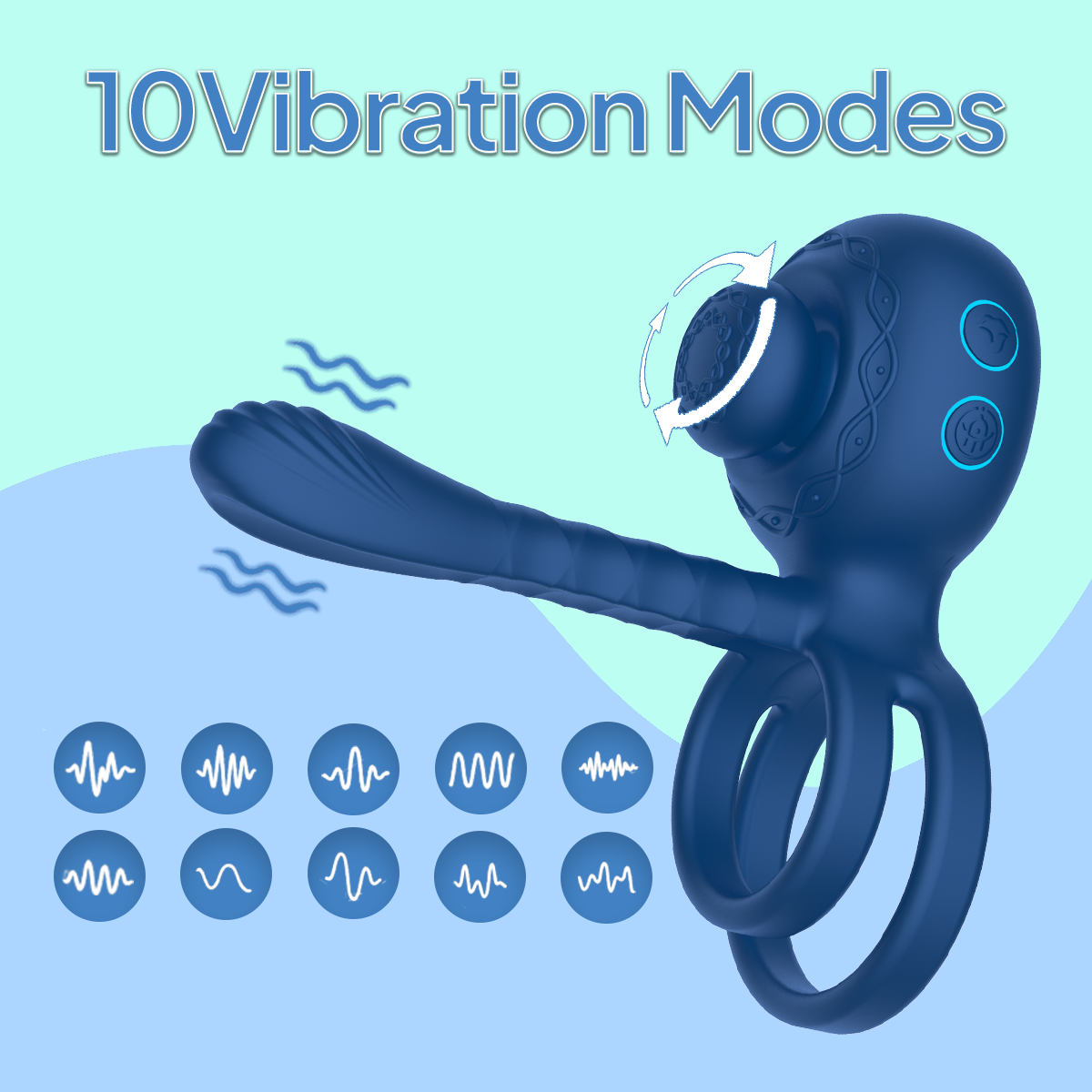 Aiersha Muse ’X’ Orbit: Twisting Prostate Massager & Cock Ring