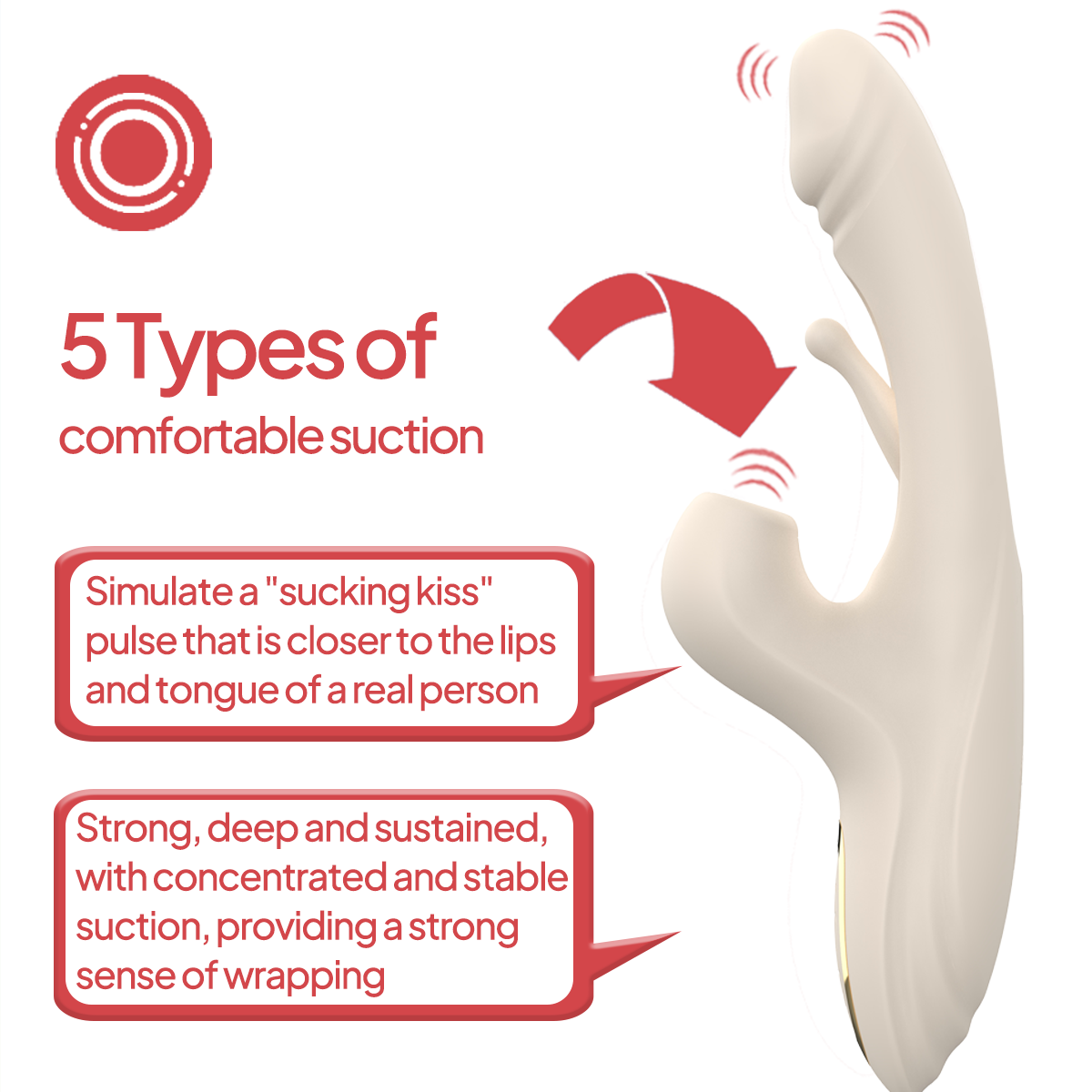 Aiersha Luna Flex Magic Vibrator - Triple-Action Vibration, Twitch & Heat