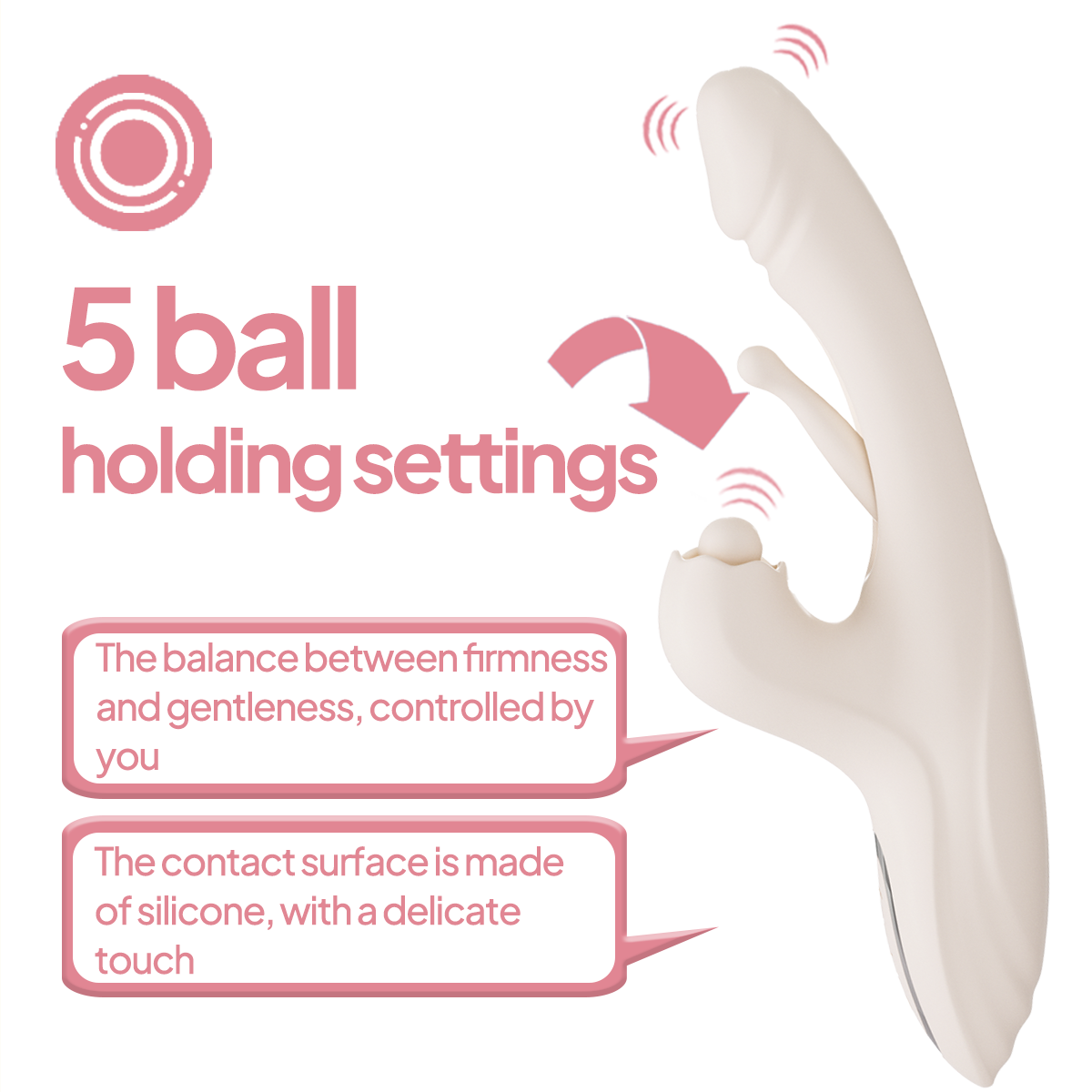 Aiersha Luna Flex Magic Vibrator - Triple-Action Vibration, Twitch & Heat