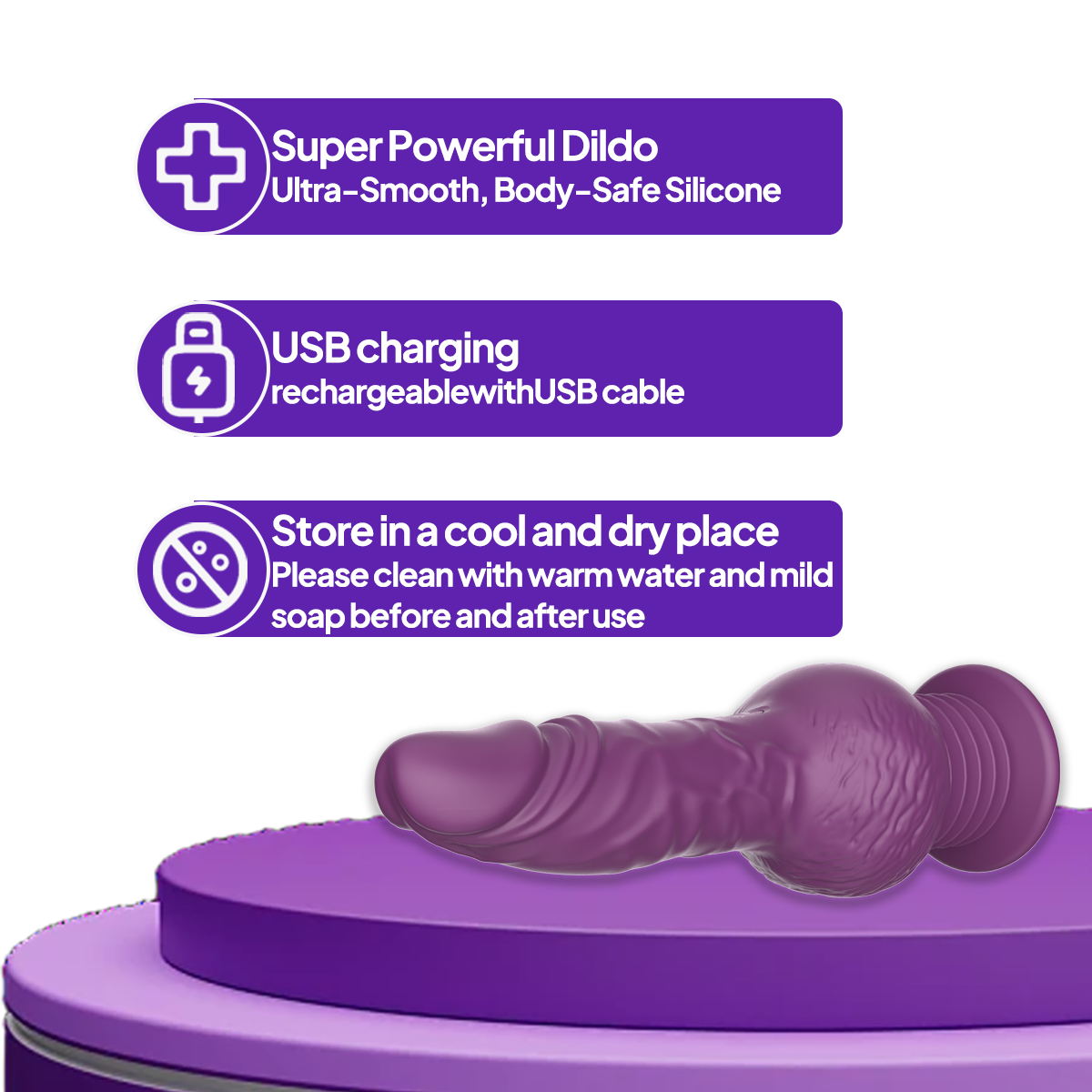 Aiersha TitanOrb - Gyrating Silicone Dildo with Suction Cup