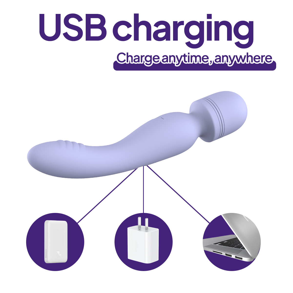 Aiersha Lila Star Lush: Premium Vibrating AV-Wand & G-Spot Massager