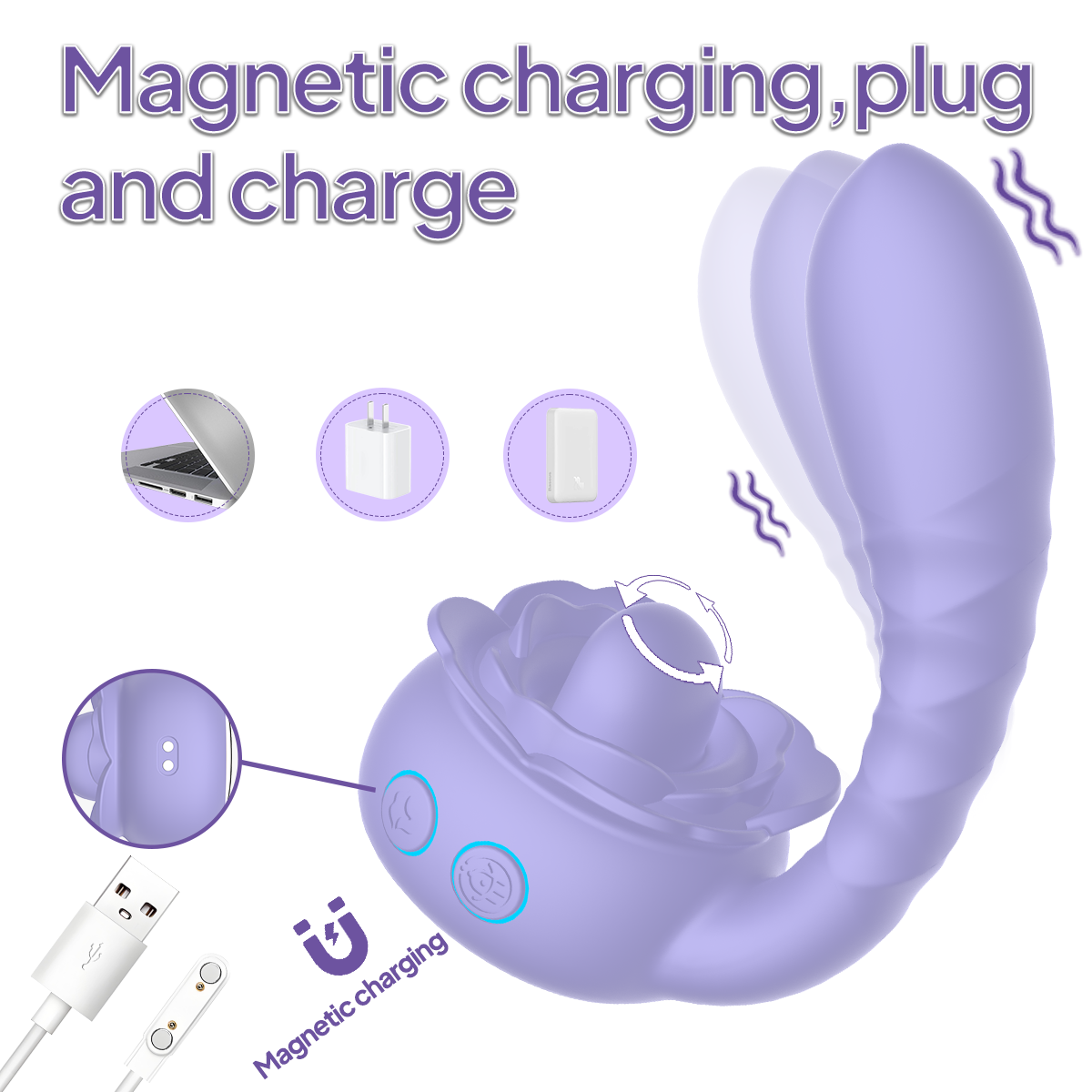 Aiersha Muse Twist: Rose-Tongue Twisting & Vibration G-Spot Massager