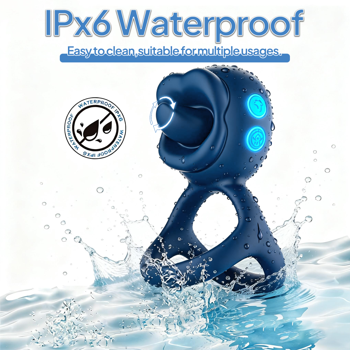 Aiersha Orbit Core: Twisting Prostate Massager & Secure-Fit Penis Ring