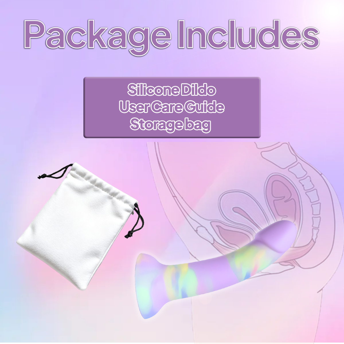 Aiersha Aurora Arc: Color-Blend Full-Size Liquid Silicone Dildo