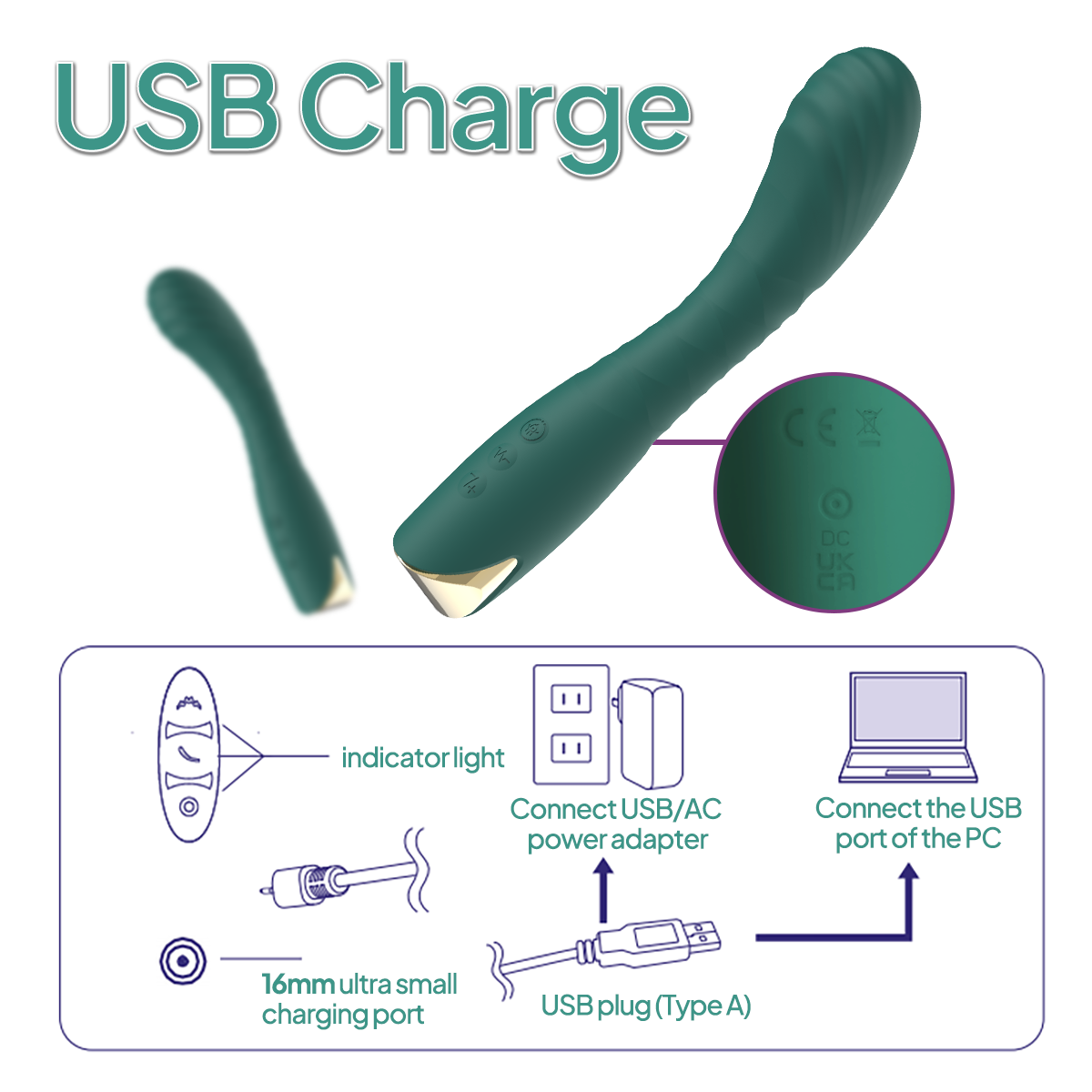 Aiersha MUSE ONE Green: Super-Strong Wand Vibrator & Precision G-Spot Massager