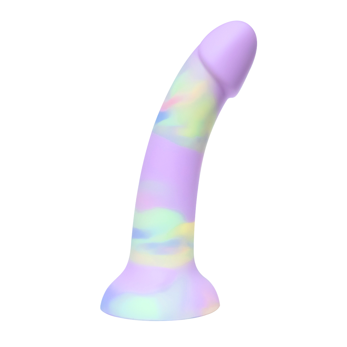 Aiersha Aurora Arc: Color-Blend Full-Size Liquid Silicone Dildo