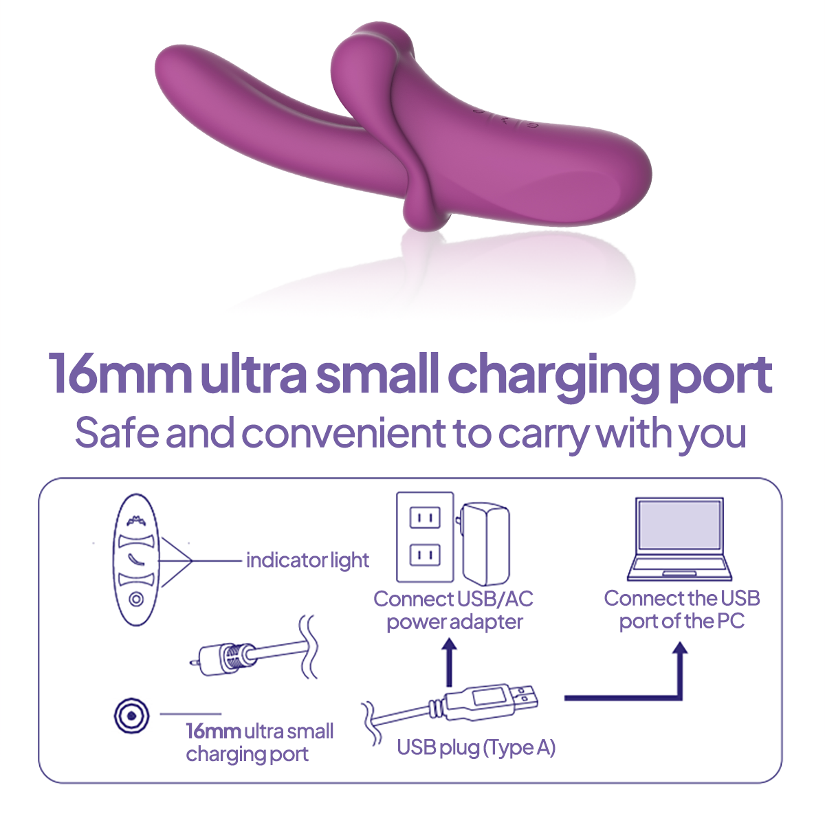 Aiersha Serava Heat Vibrator Rose Purple - Dual-Action Vibration & Heating for Deep Sensation