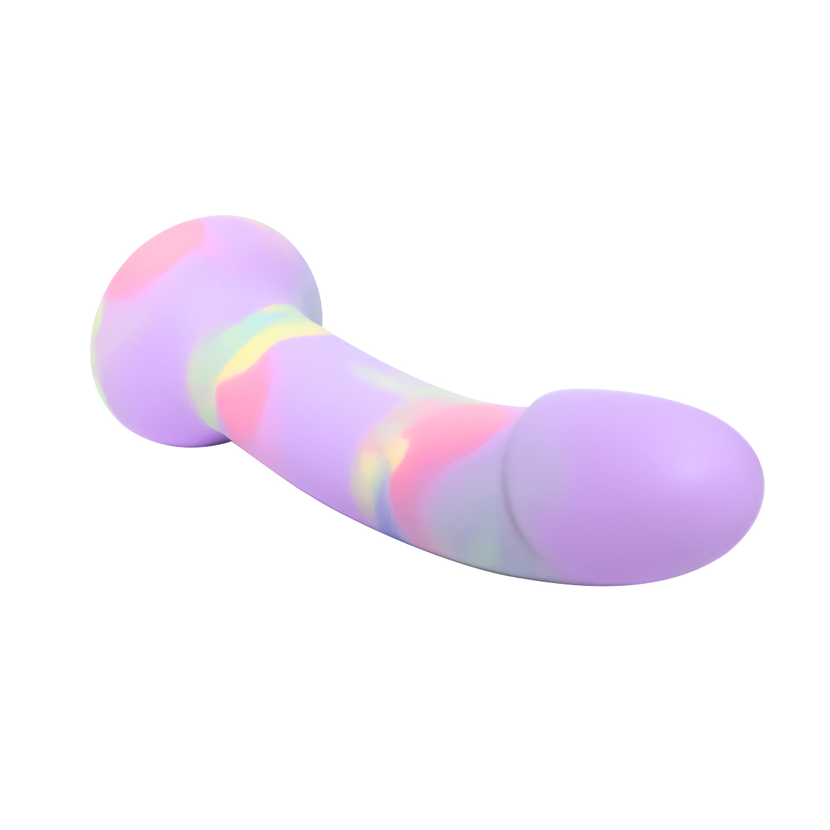 Aiersha Aurora Arc: Color-Blend Full-Size Liquid Silicone Dildo