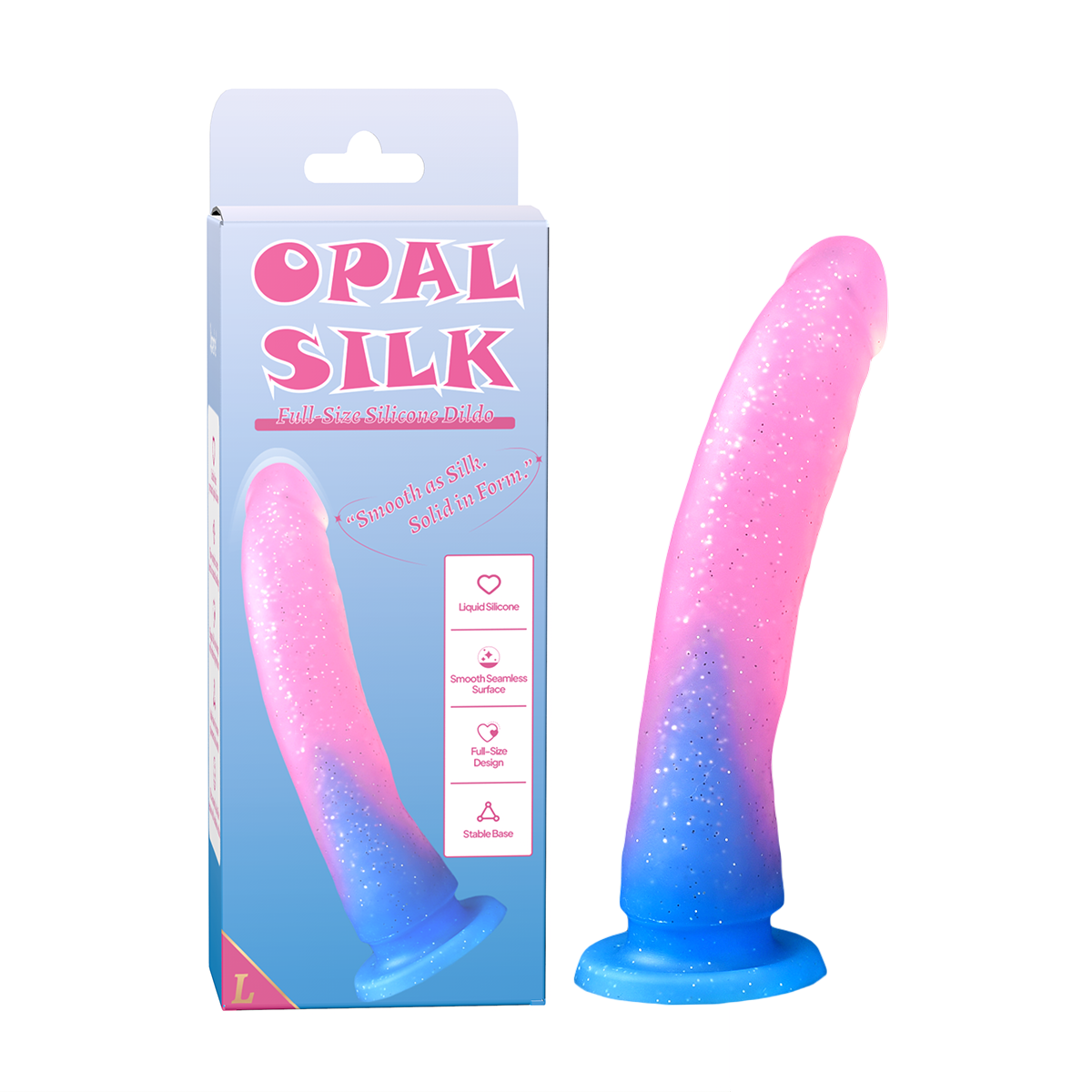 Aiersha Opal Silk: Full-Size Curved Liquid Silicone Dildo Series