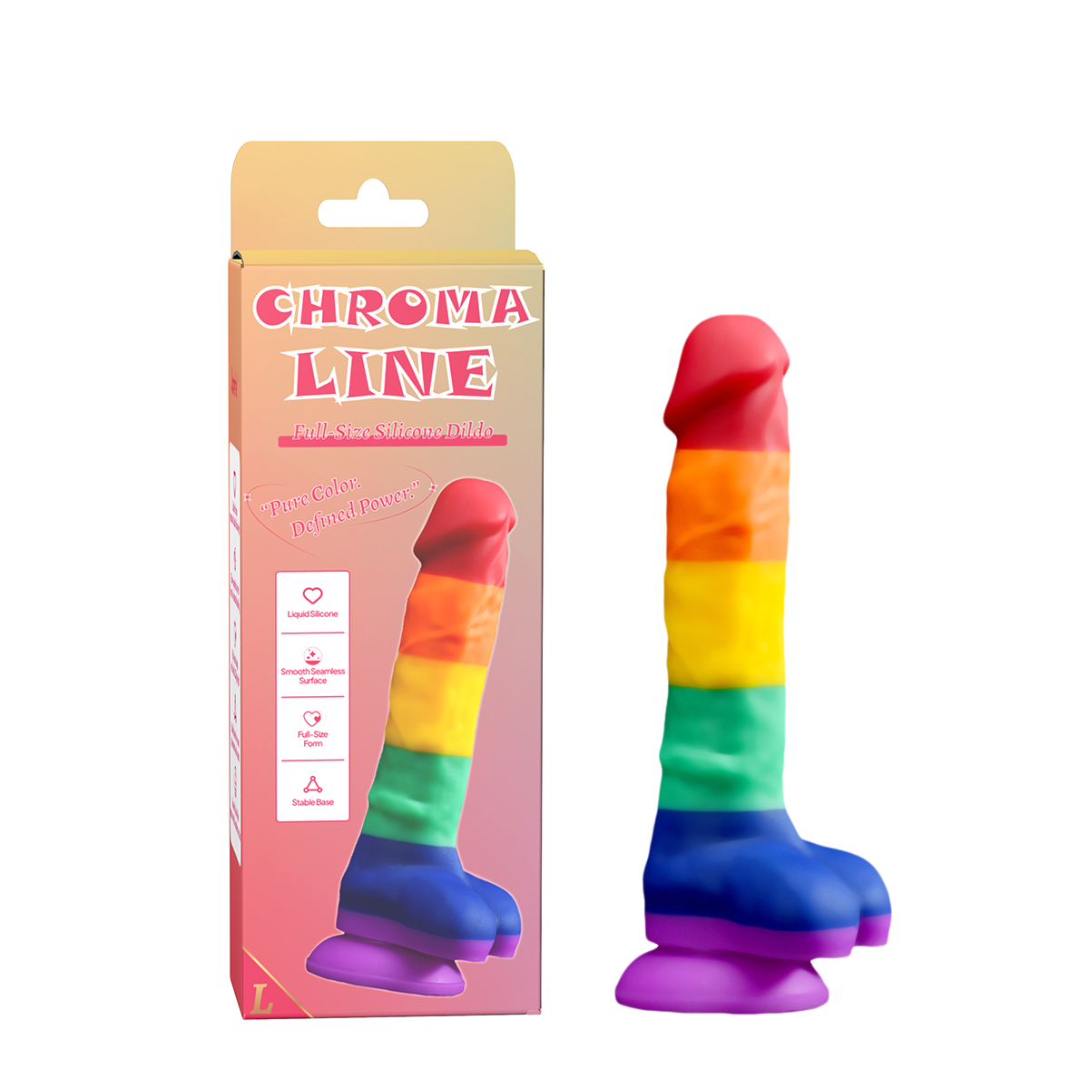 Aiersha Chroma Line: Full-Size Liquid Silicone Dildo – Pure Color & Defined Power