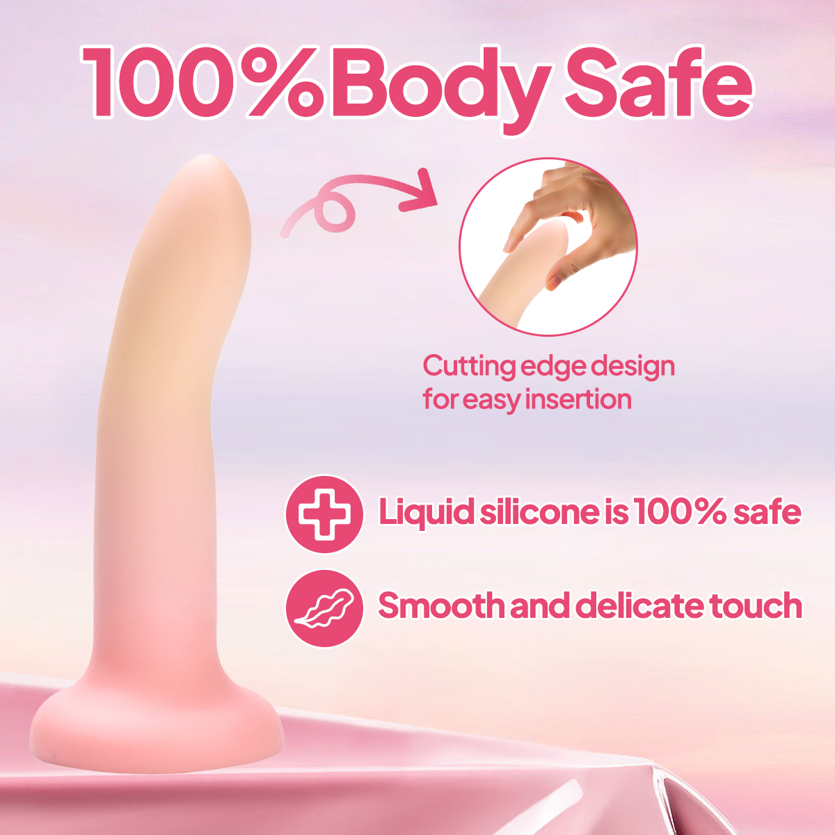 Aiersha Polaris Arc: Full-Size Curved Liquid Silicone Dildo