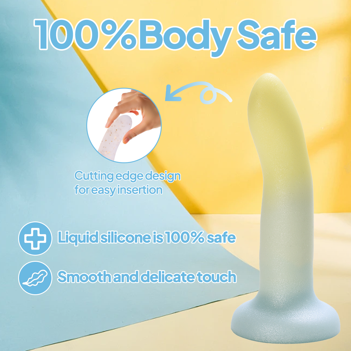 Aiersha Aether Curve: Light Form Curved Liquid Silicone Dildo