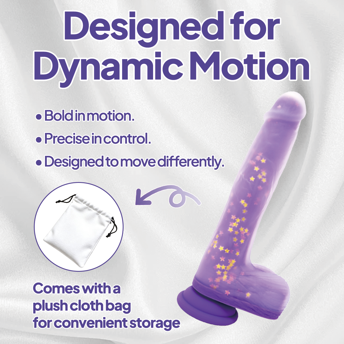 Aiersha Vivid Shape: Telescopic Swinging & Heating Silicone Dildo