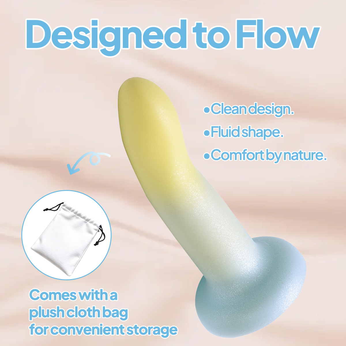 Aiersha Aether Curve: Light Form Curved Liquid Silicone Dildo
