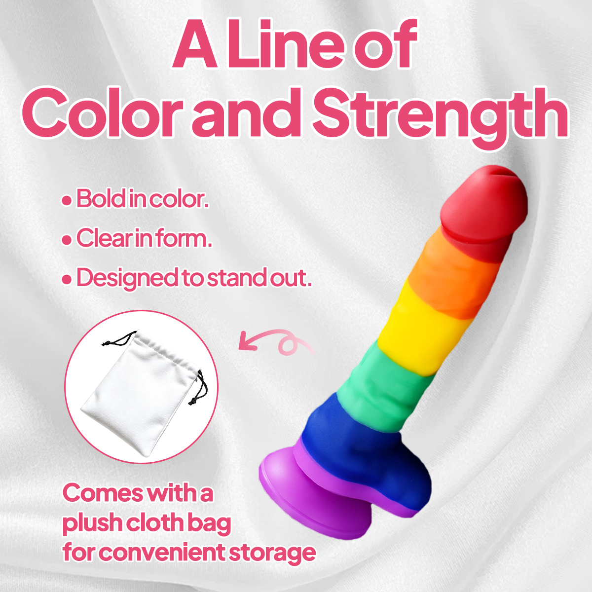 Aiersha Chroma Line: Full-Size Liquid Silicone Dildo – Pure Color & Defined Power