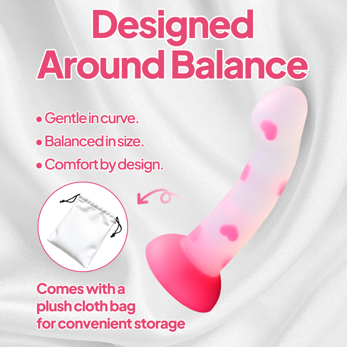 Aiersha Halo Arc: Medium Full-Size Curved Liquid Silicone Dildo