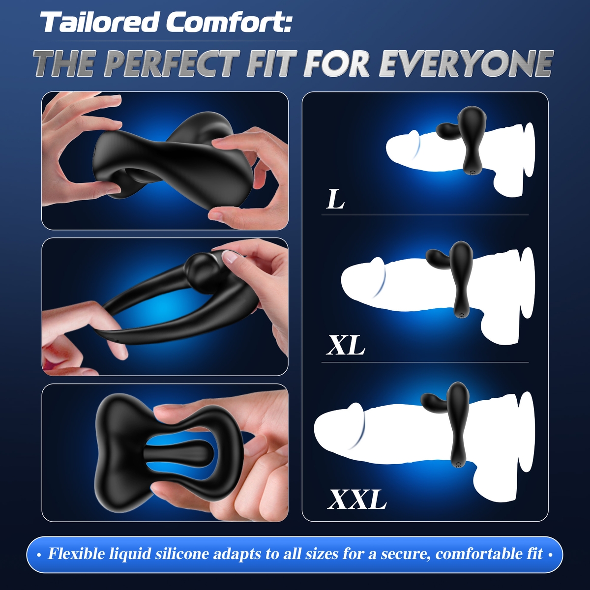 Aiersha ThrillLoop: Male Multifunctional Sperm Locking Ring (Black)